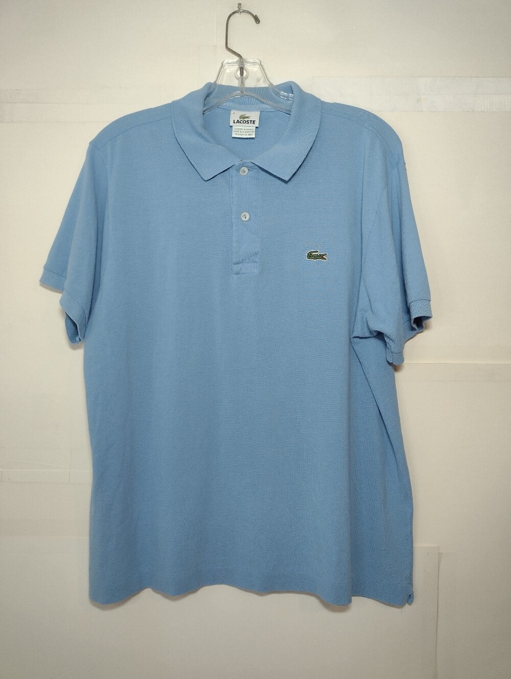 Lacoste Men’s Polo Shirt in Sky Blue with Crocodile Logo Size (4)